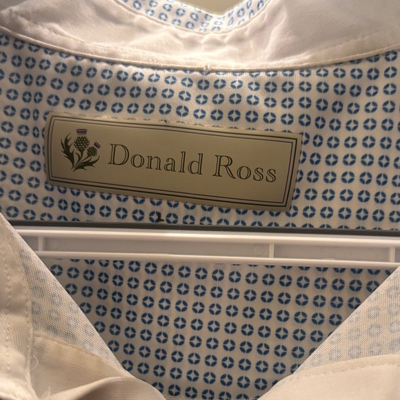 Donald Ross Men's Gray Patterned Polo Shirt - Picture 2 of 7